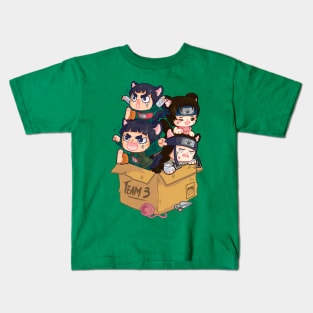 [Nekoruto] Team Three Kids T-Shirt